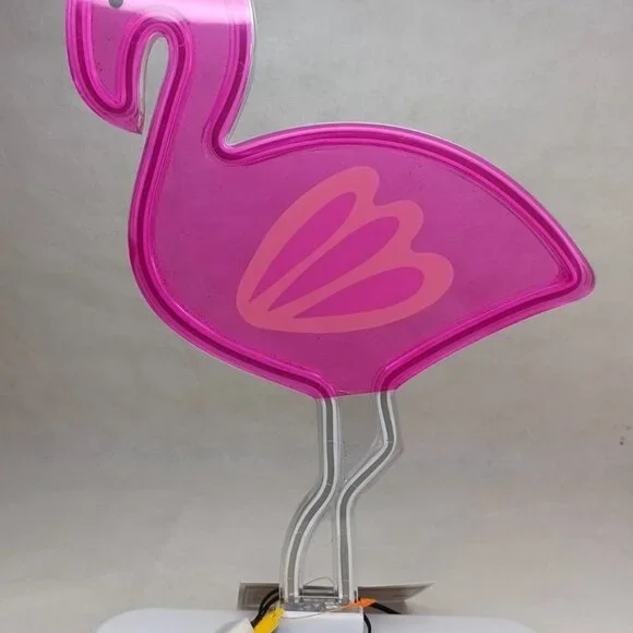 Faux Flamingo Neon Sign - Picture 3 of 3